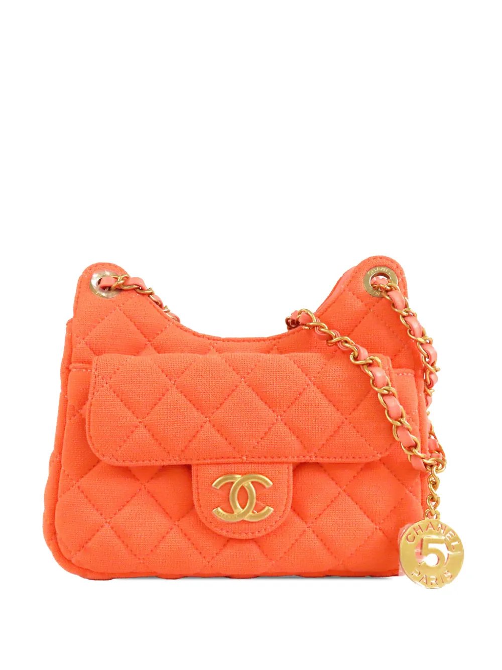 2021-2026 Small Quilted Jersey Wavy CC Hobo crossbody bag