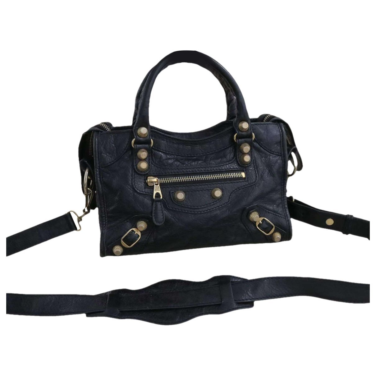 Classic Metalic leather handbag