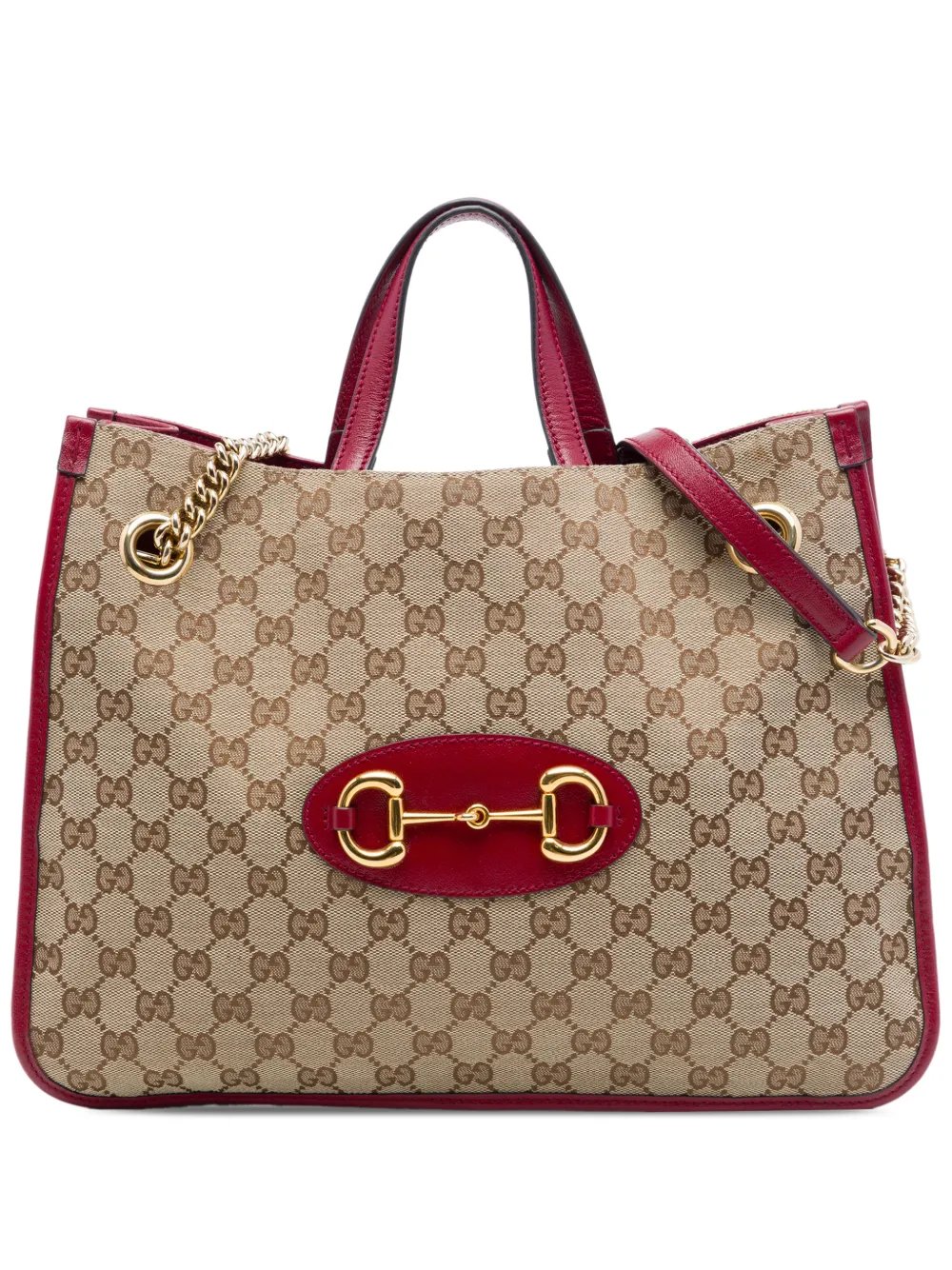 2016-2026 Medium GG Canvas Horsebit 1955 Chain Tote satchel