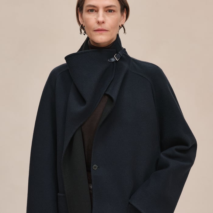 Bleu Noir Cashmere Coat