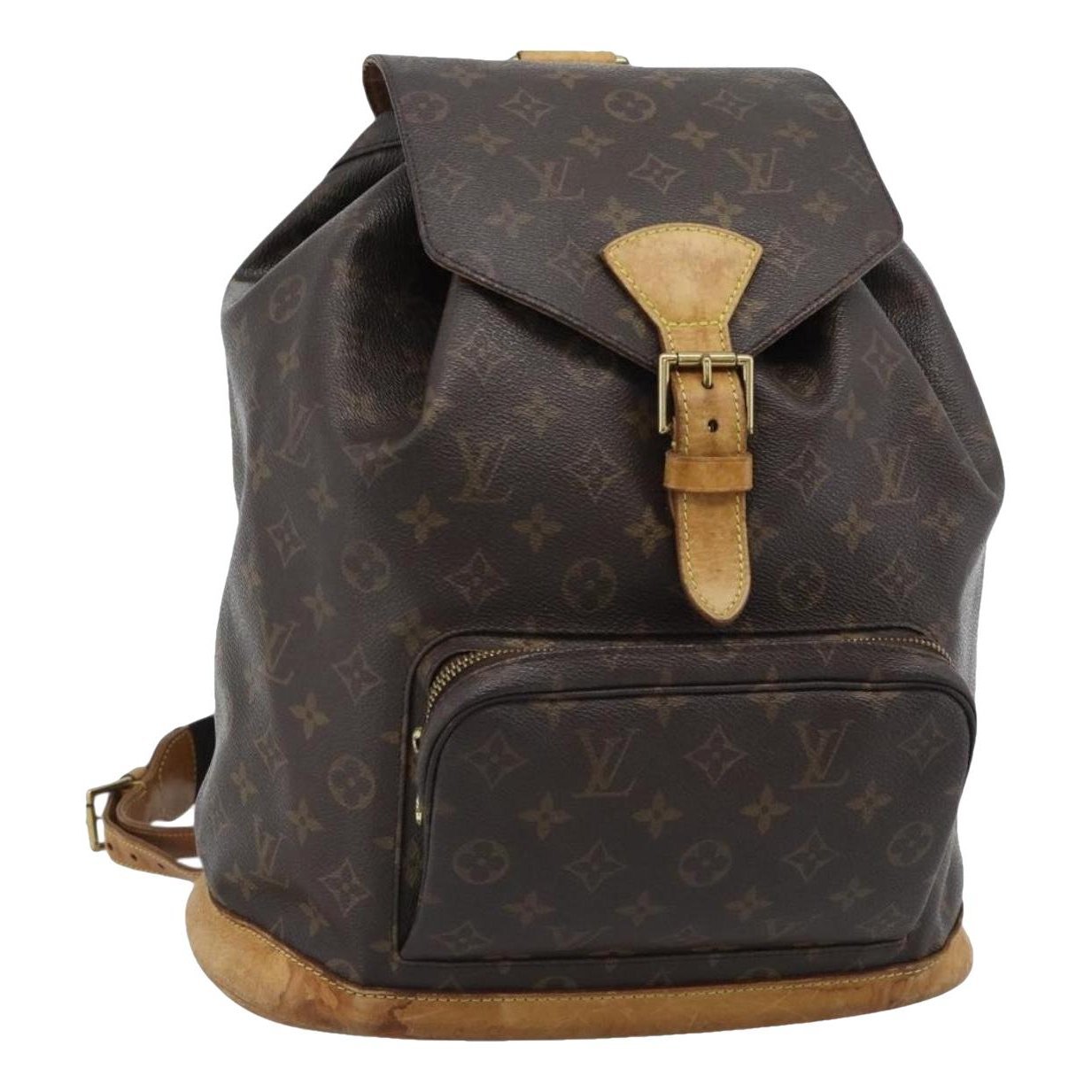 Montsouris Vintage leather backpack