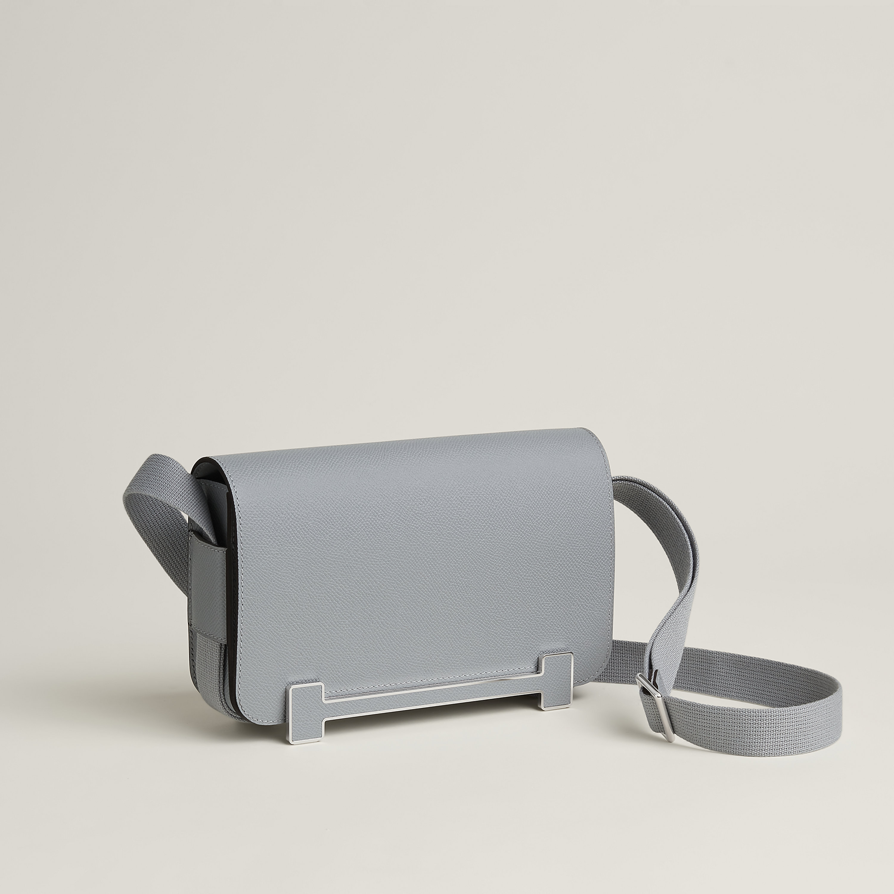 Hermès Geta slim calfskin Gris Pantin