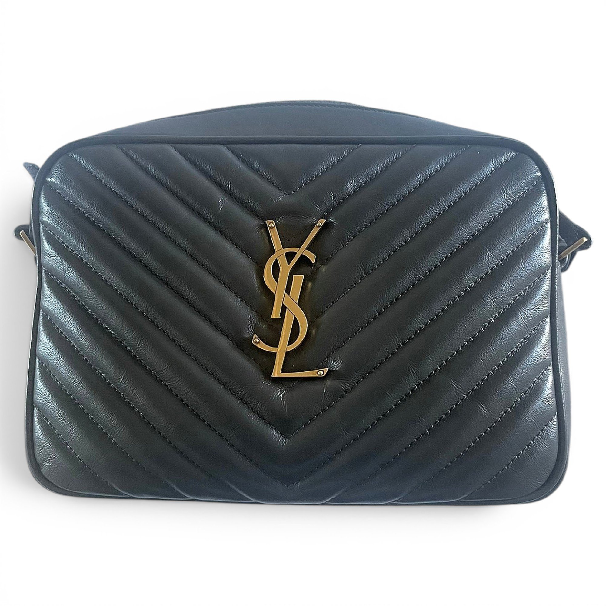 Camera Lou leather crossbody bag