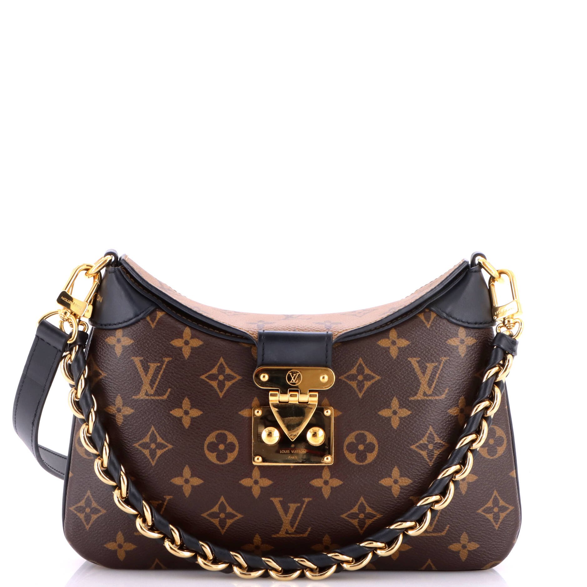LV Twinny Handbag Monogram Canvas and Reverse Monogram Canvas with Leather