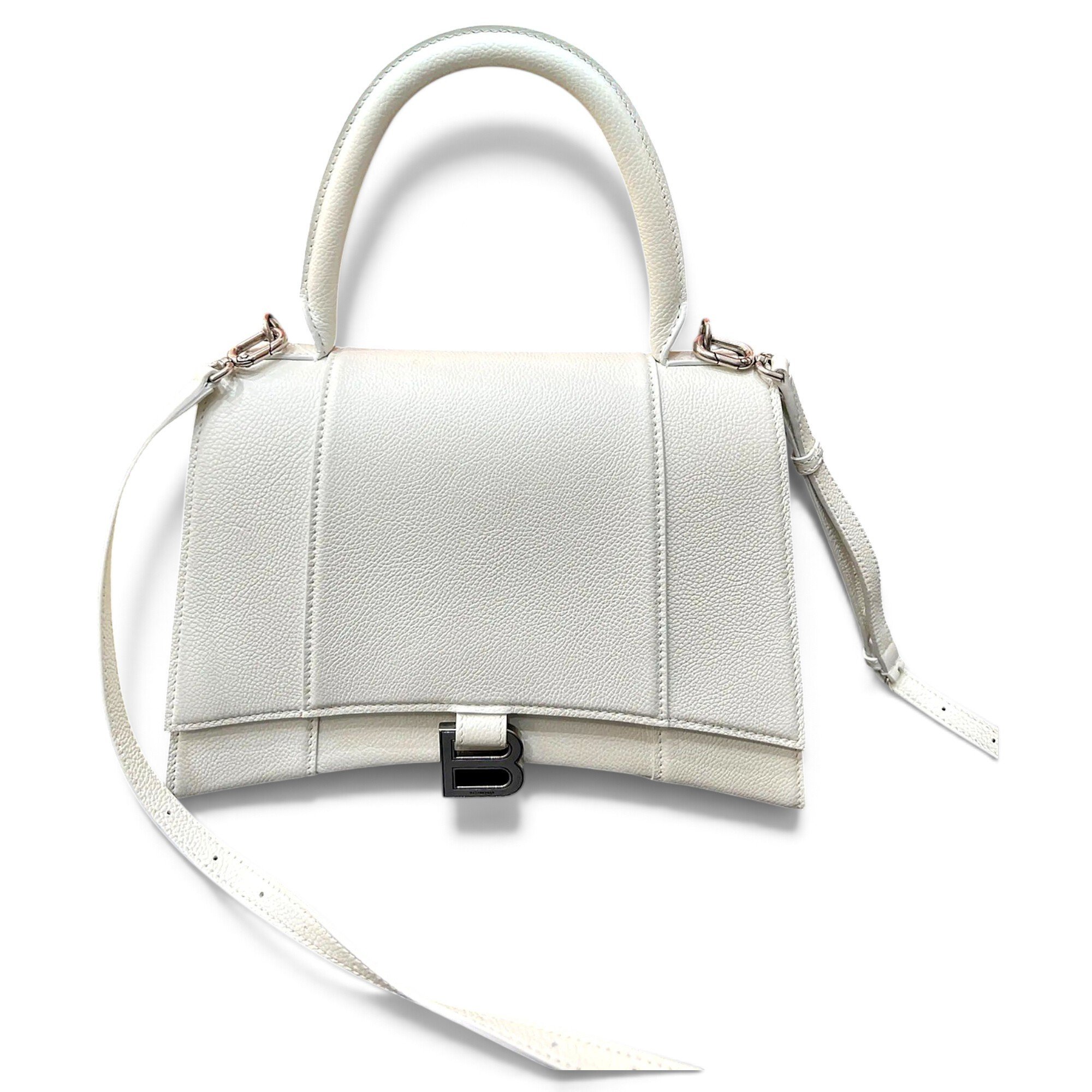 Hourglass leather crossbody bag