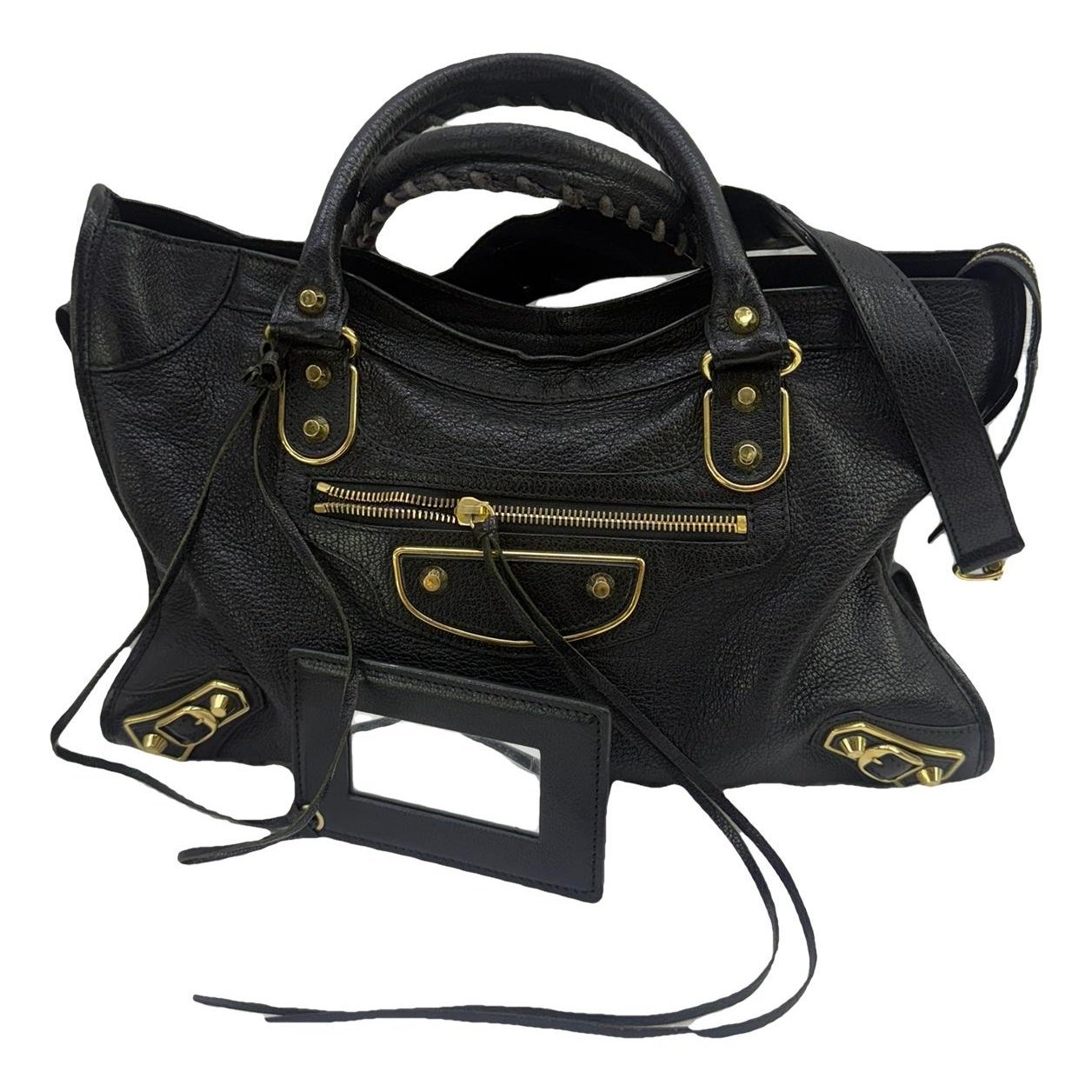City leather handbag