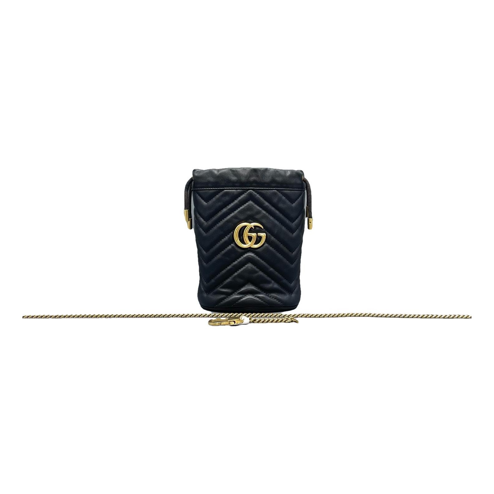 GG Marmont Chain Bucket leather handbag