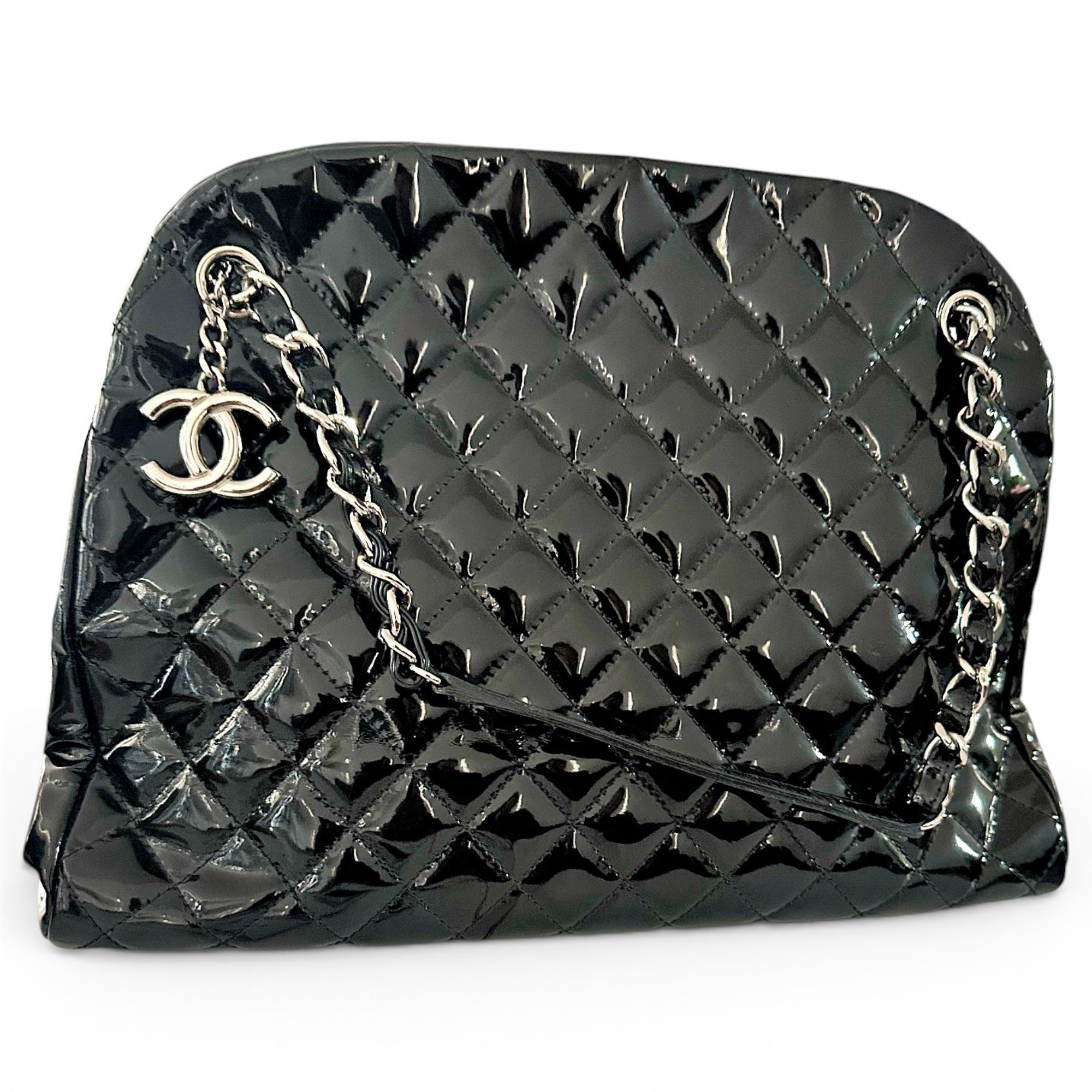 Mademoiselle patent leather handbag
