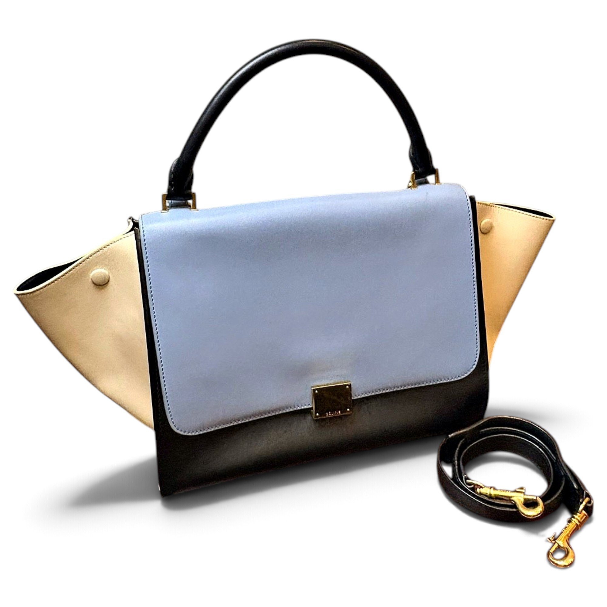 Celine Trapèze leather handbag