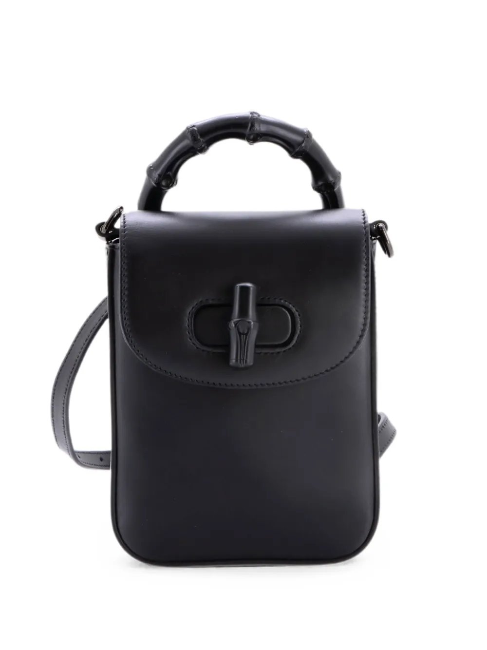 Bamboo Top Handle Backpack Leather Mini shoulder bag