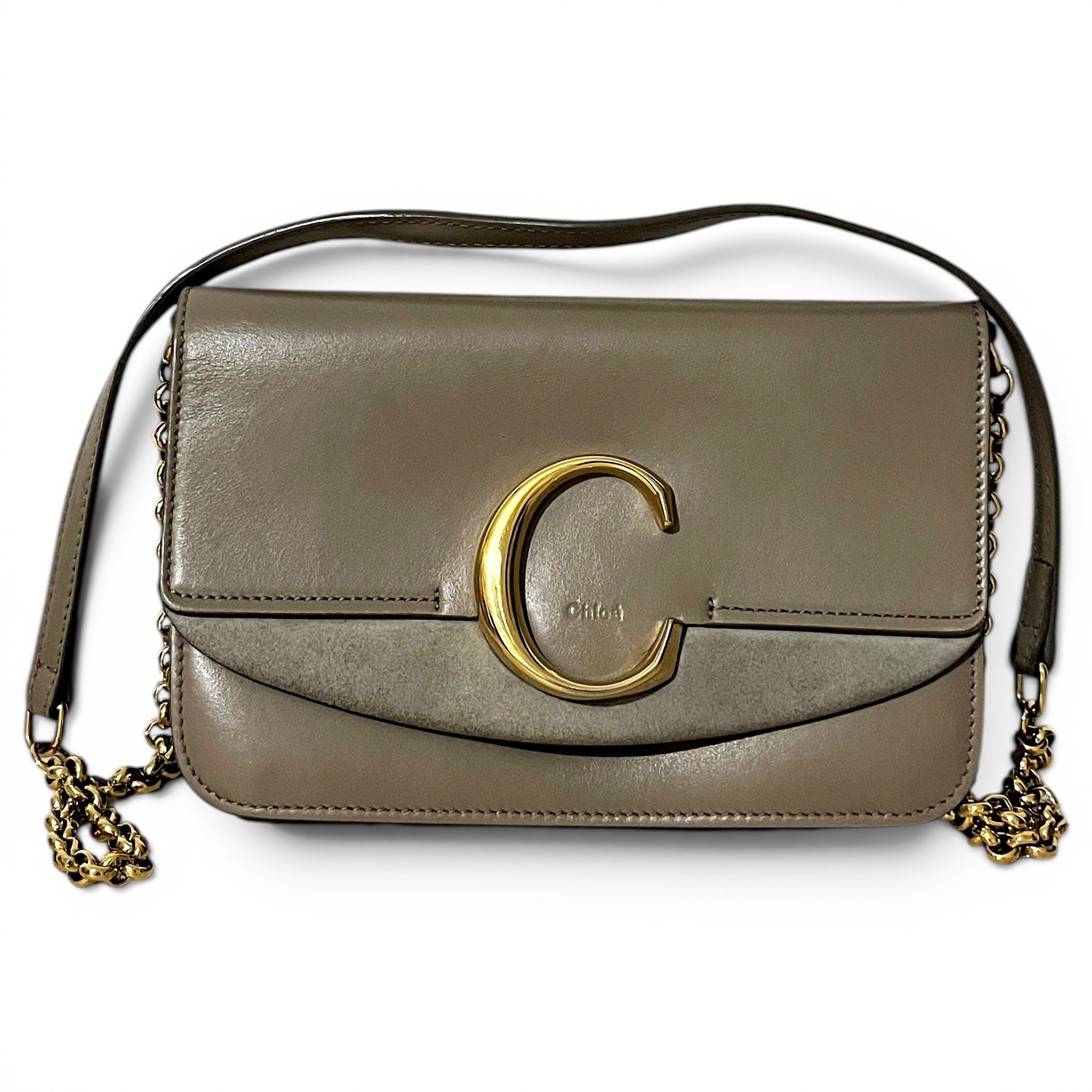 C leather handbag