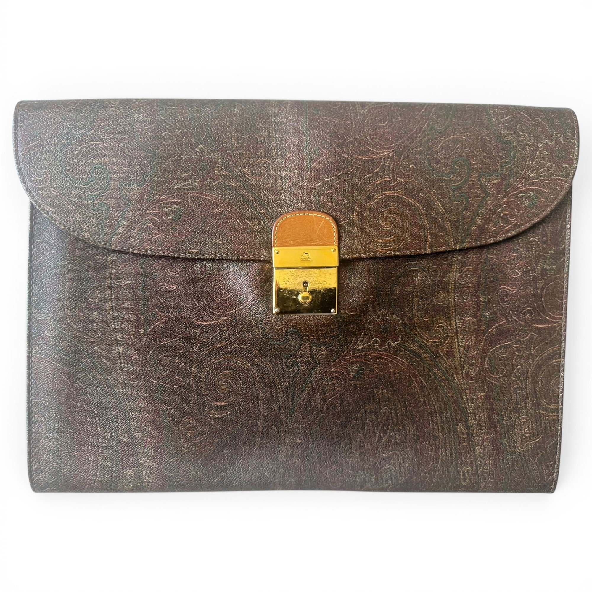 Leather clutch bag