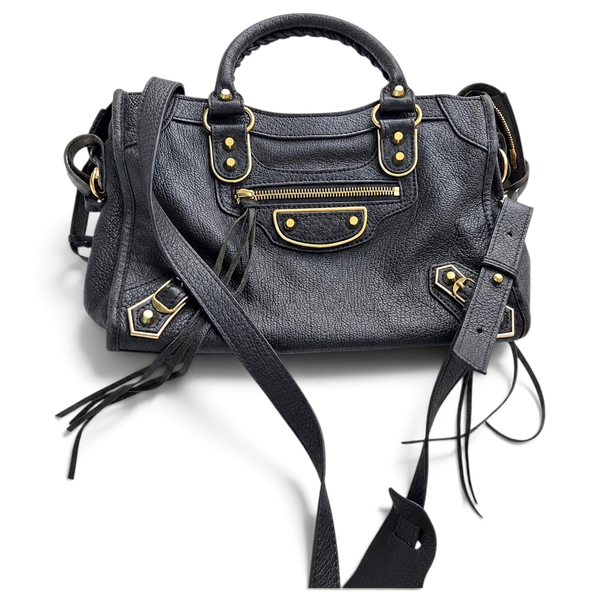 Classic Metalic leather handbag