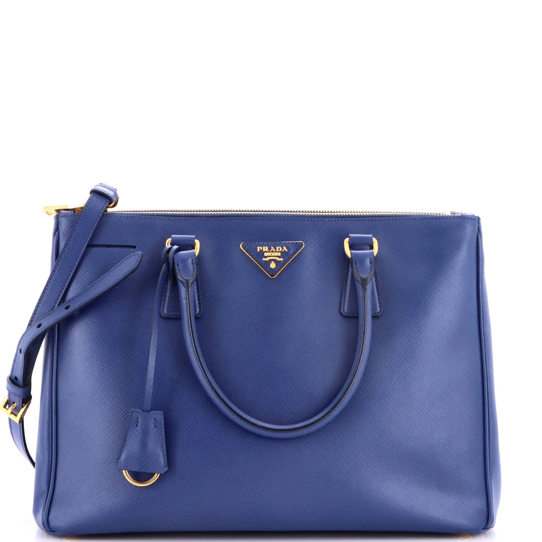 Double Zip Lux Tote Saffiano Leather Medium