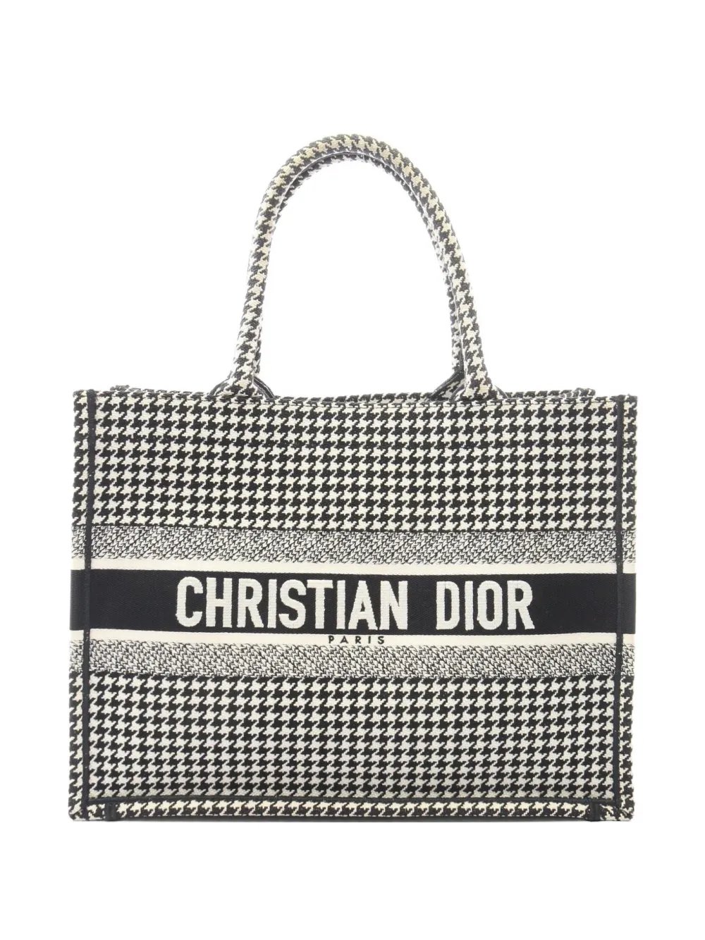 2000s Book Tote houndstooth tote bag