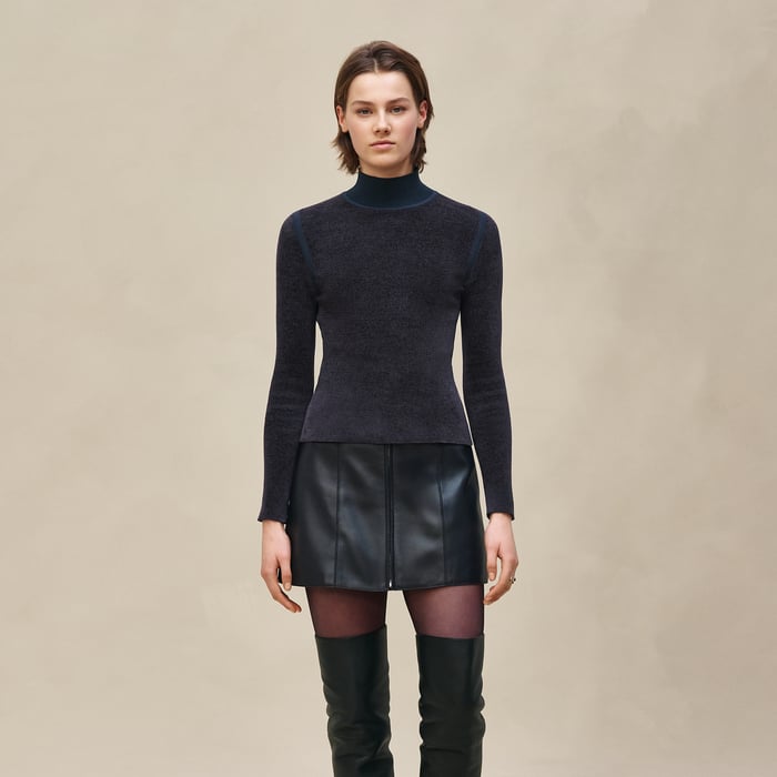 Bleu Pénombre Long-sleeve Sweater
