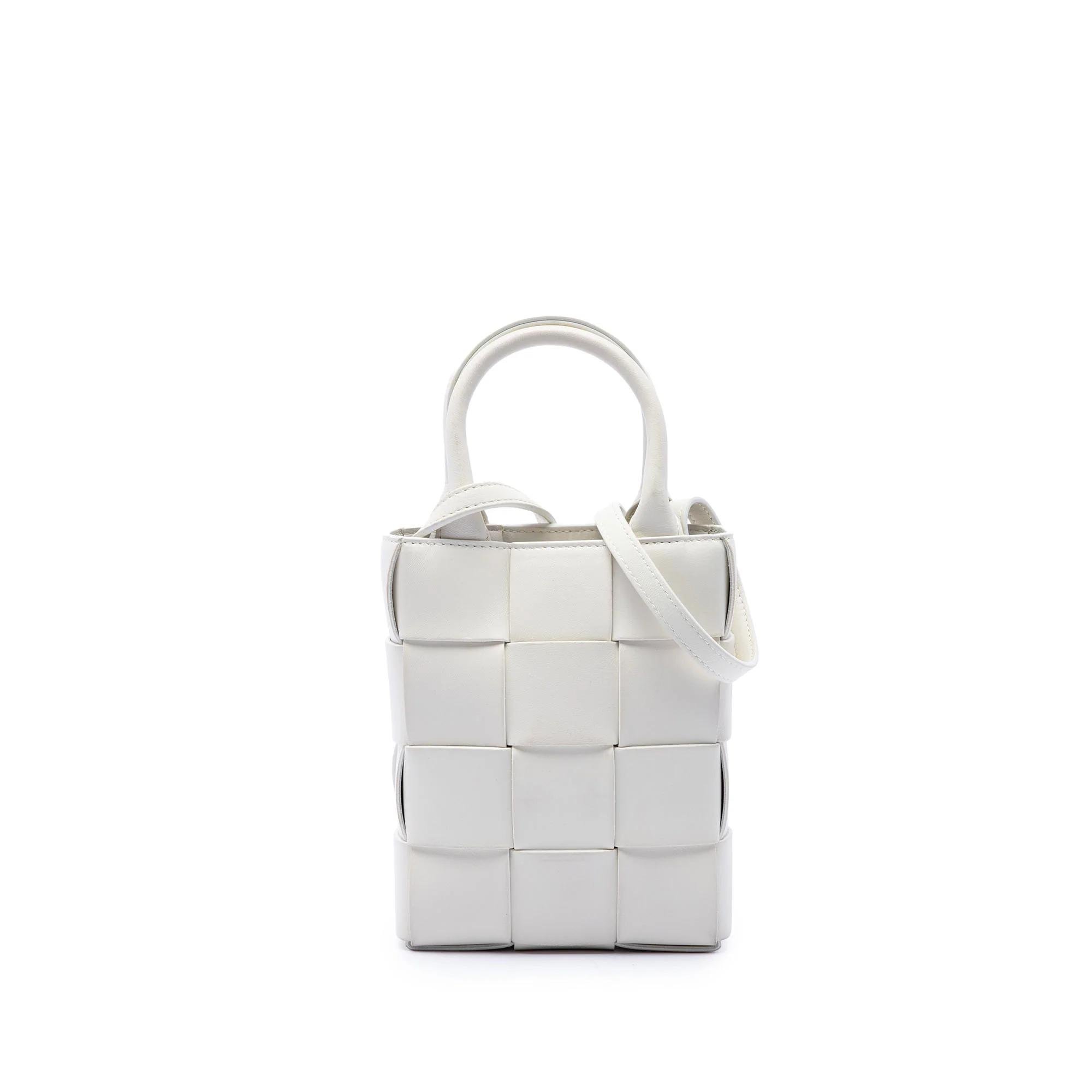Cassette leather handbag