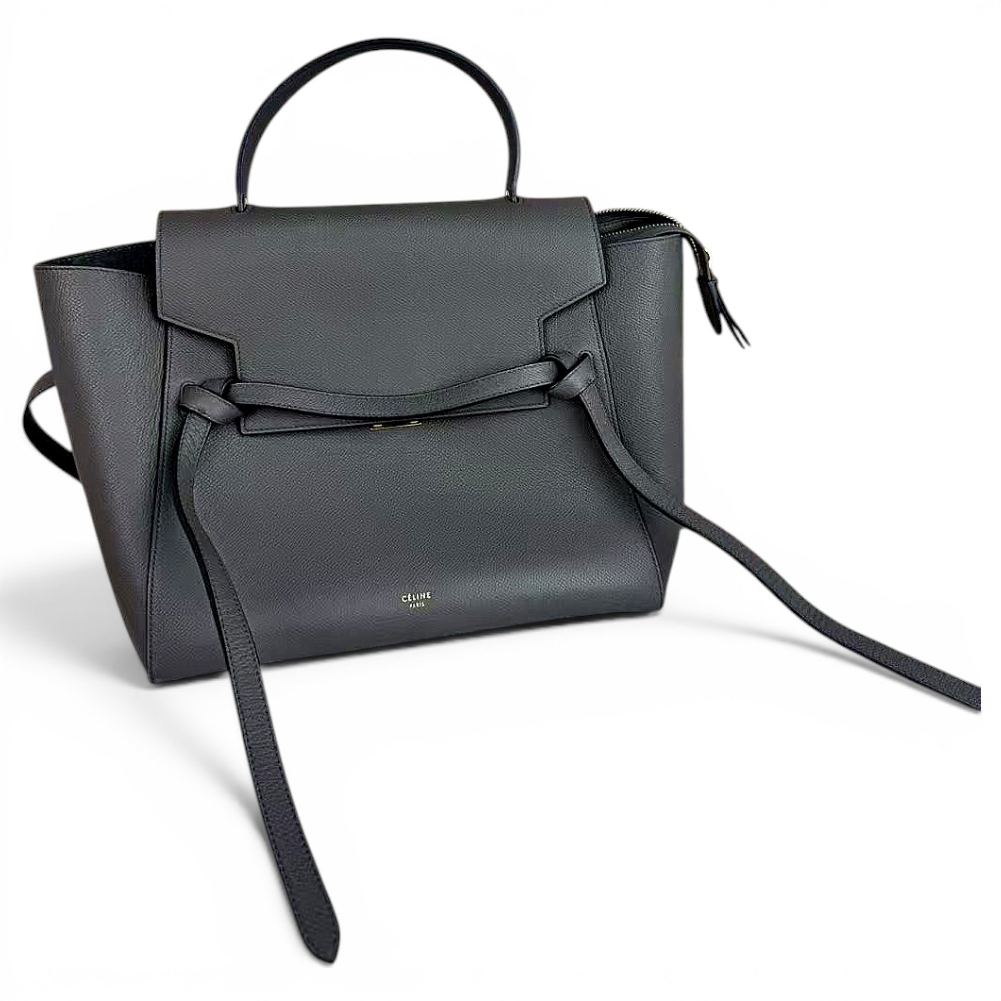 Belt leather handbag