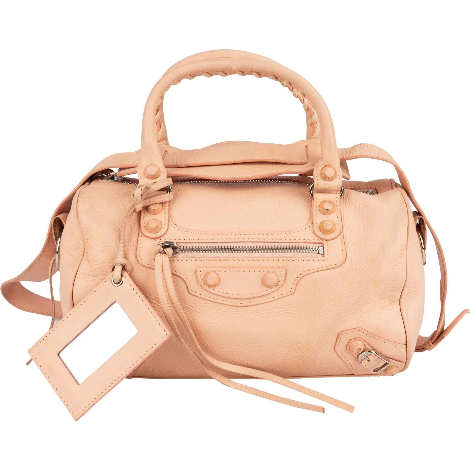 City leather handbag