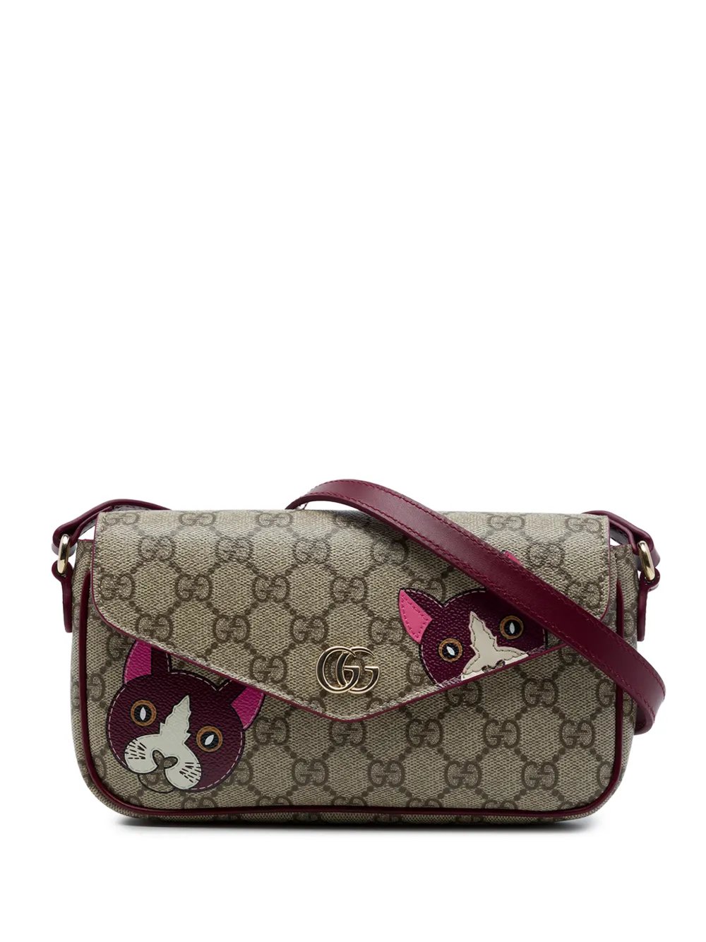 2016-2026 GG Supreme Ophidia Cat Print crossbody bag