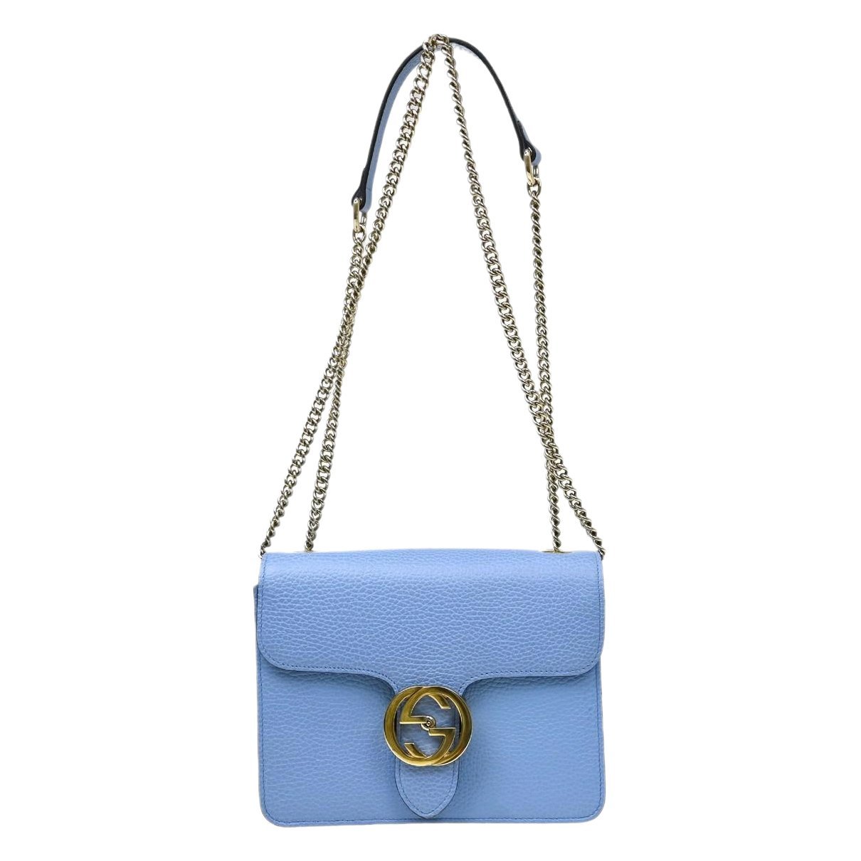 Interlocking leather handbag