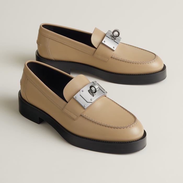 Beige Lin Hot Loafer