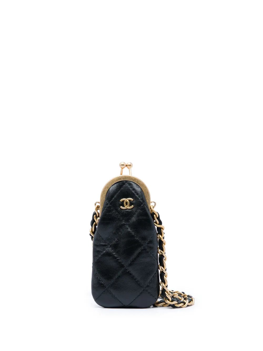 2021-2026 CC Quilted Lambskin Lipstick Case on Chain crossbody bag