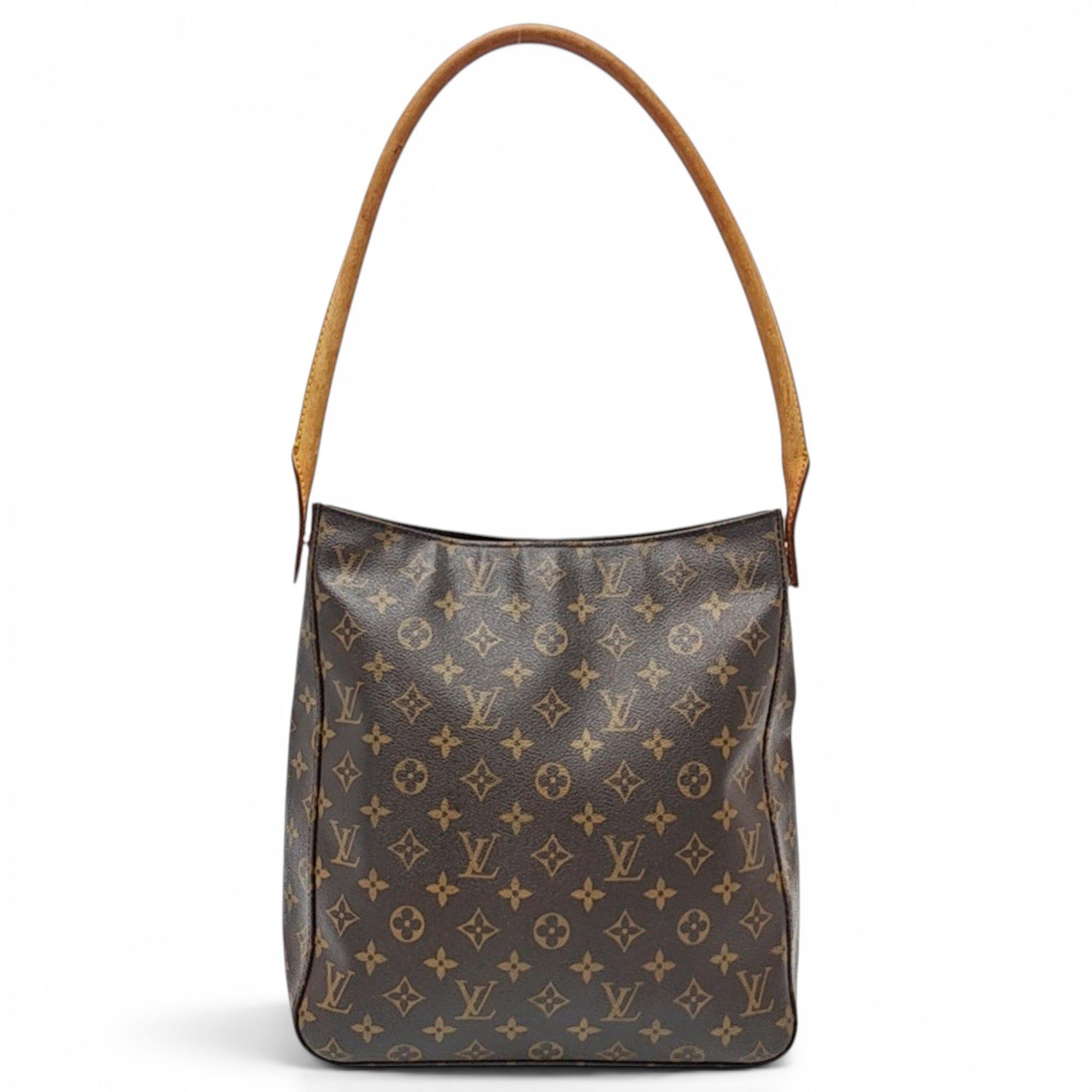 Looping leather handbag