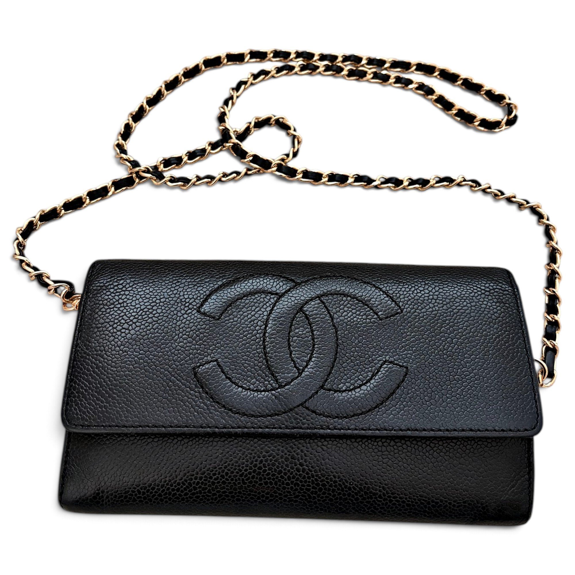 Wallet On Chain Double C leather crossbody bag