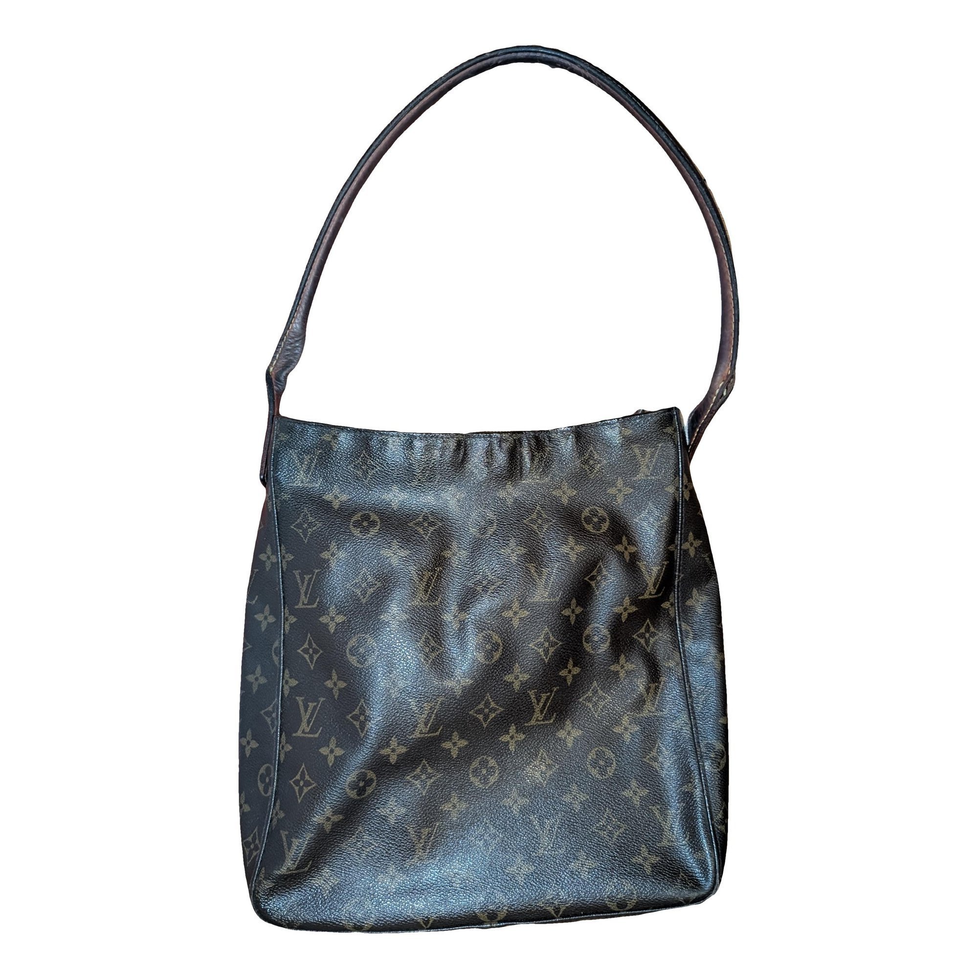 Looping leather handbag