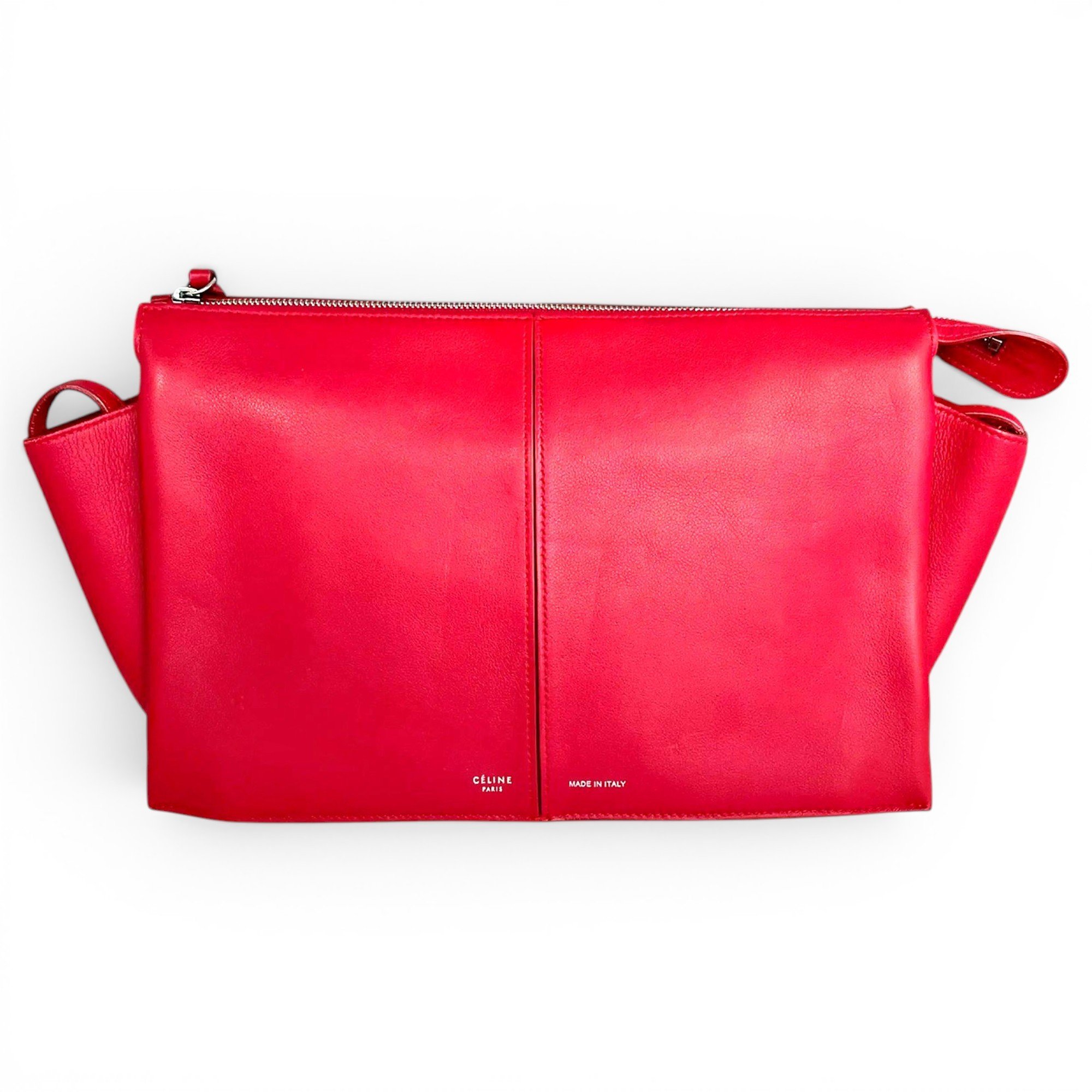Tri-Fold leather handbag