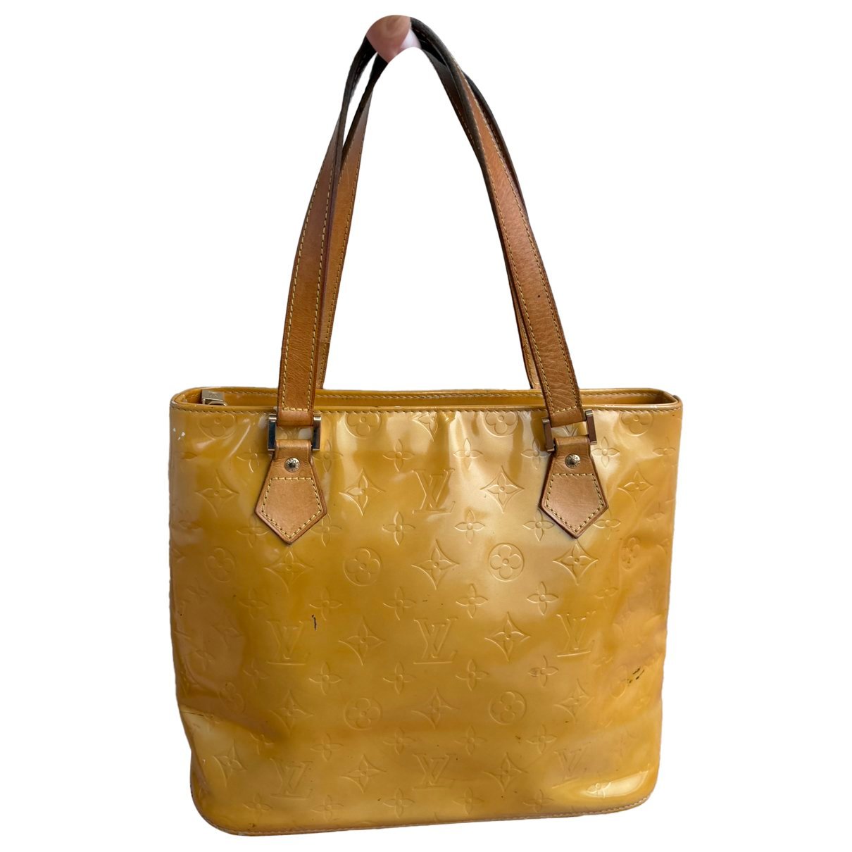 Patent leather handbag