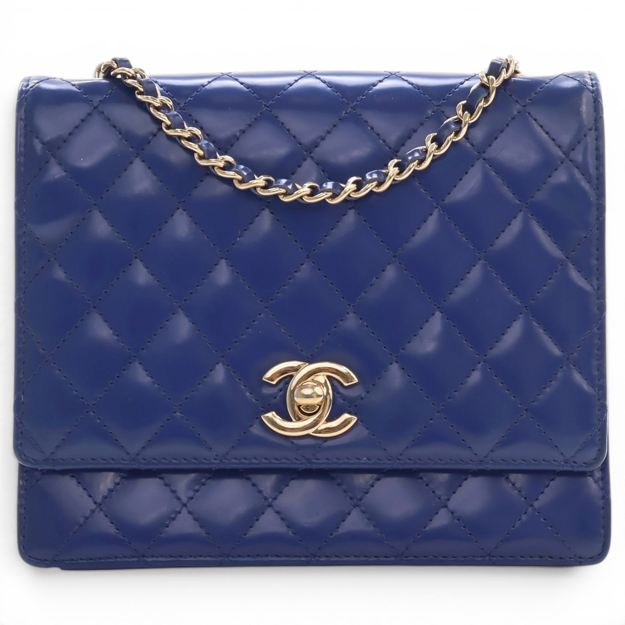 Patent leather handbag