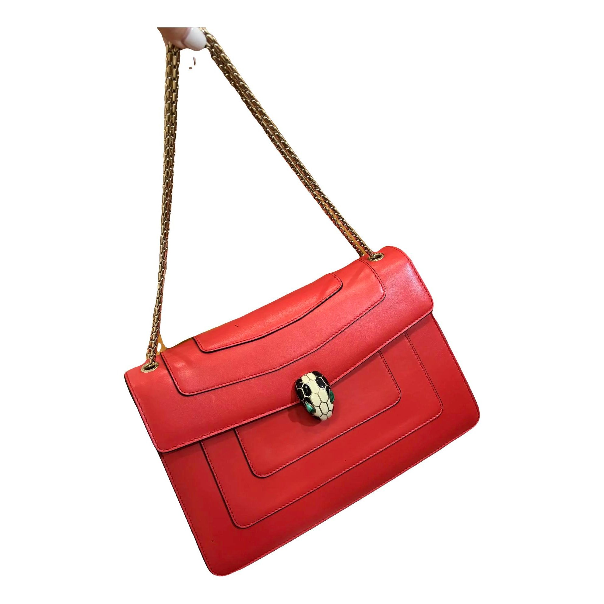 Serpenti leather handbag