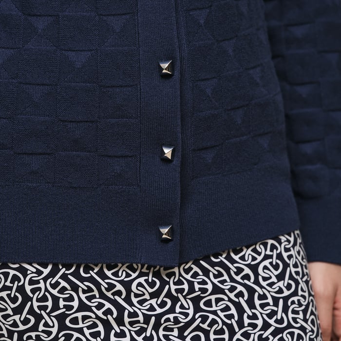 Bleu Outremer "Medor" Long-sleeve Cardigan