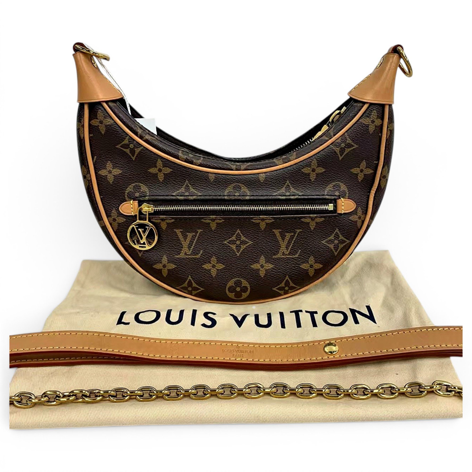 Loop leather handbag