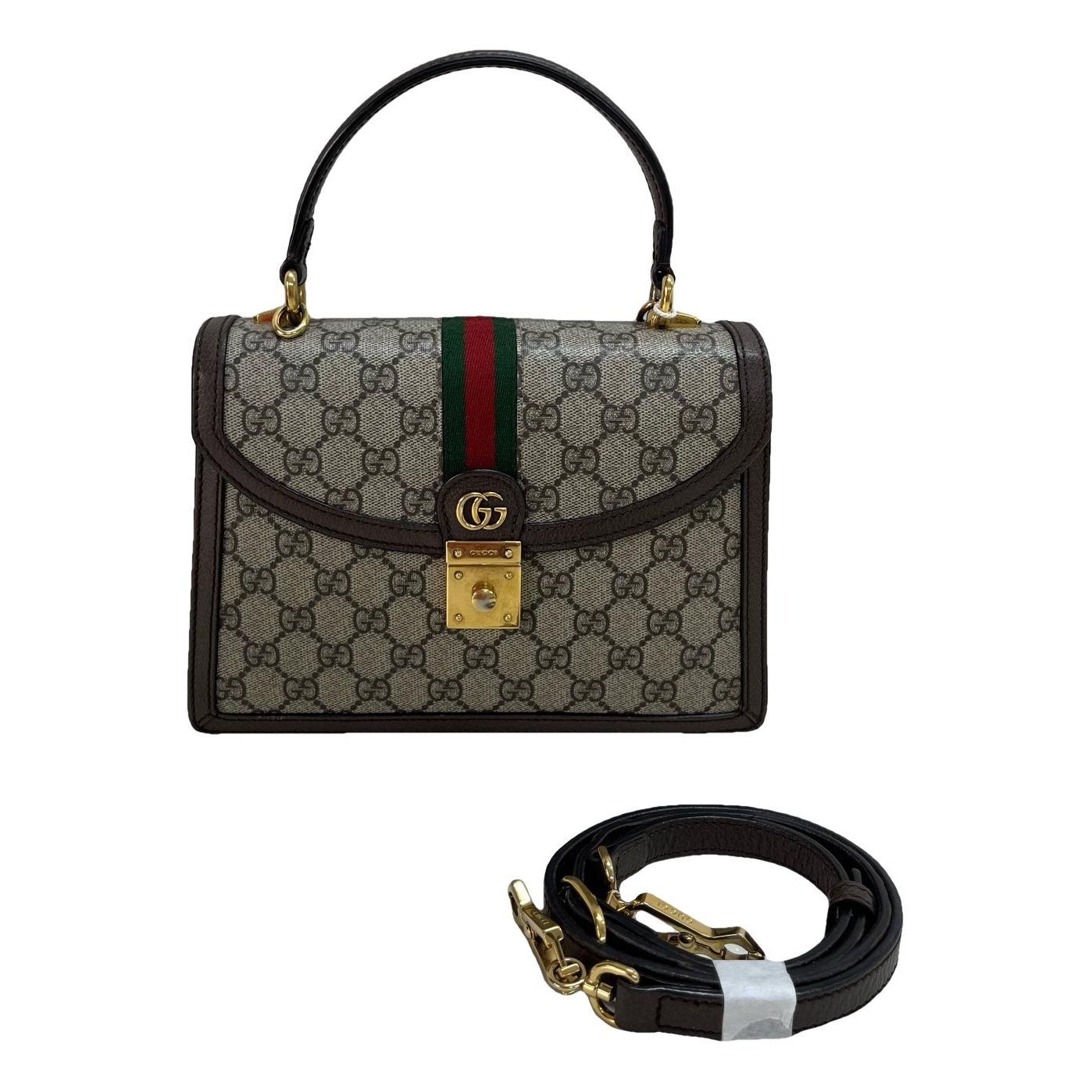Ophidia Flap Top Handle leather handbag