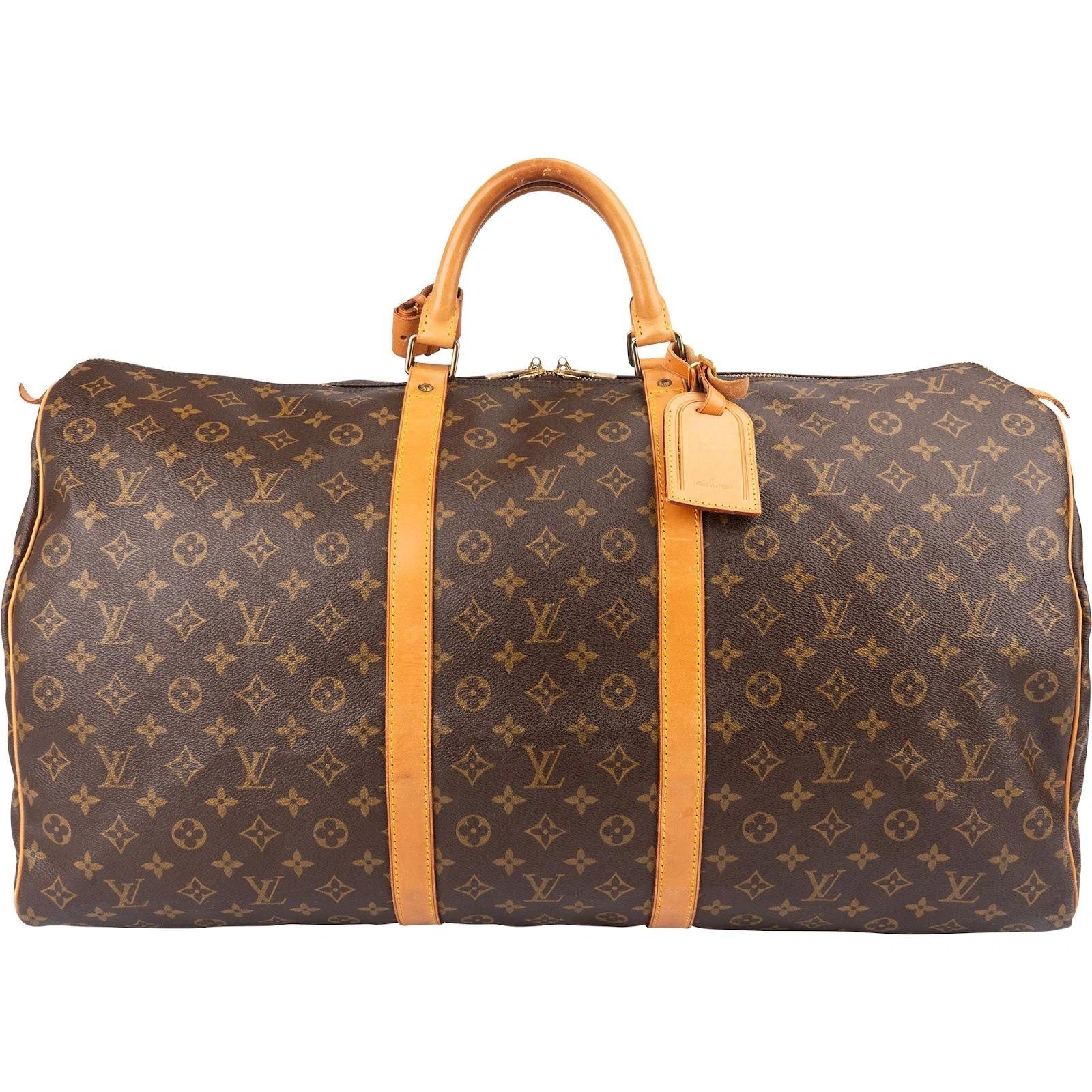 Keepall leather travel bag