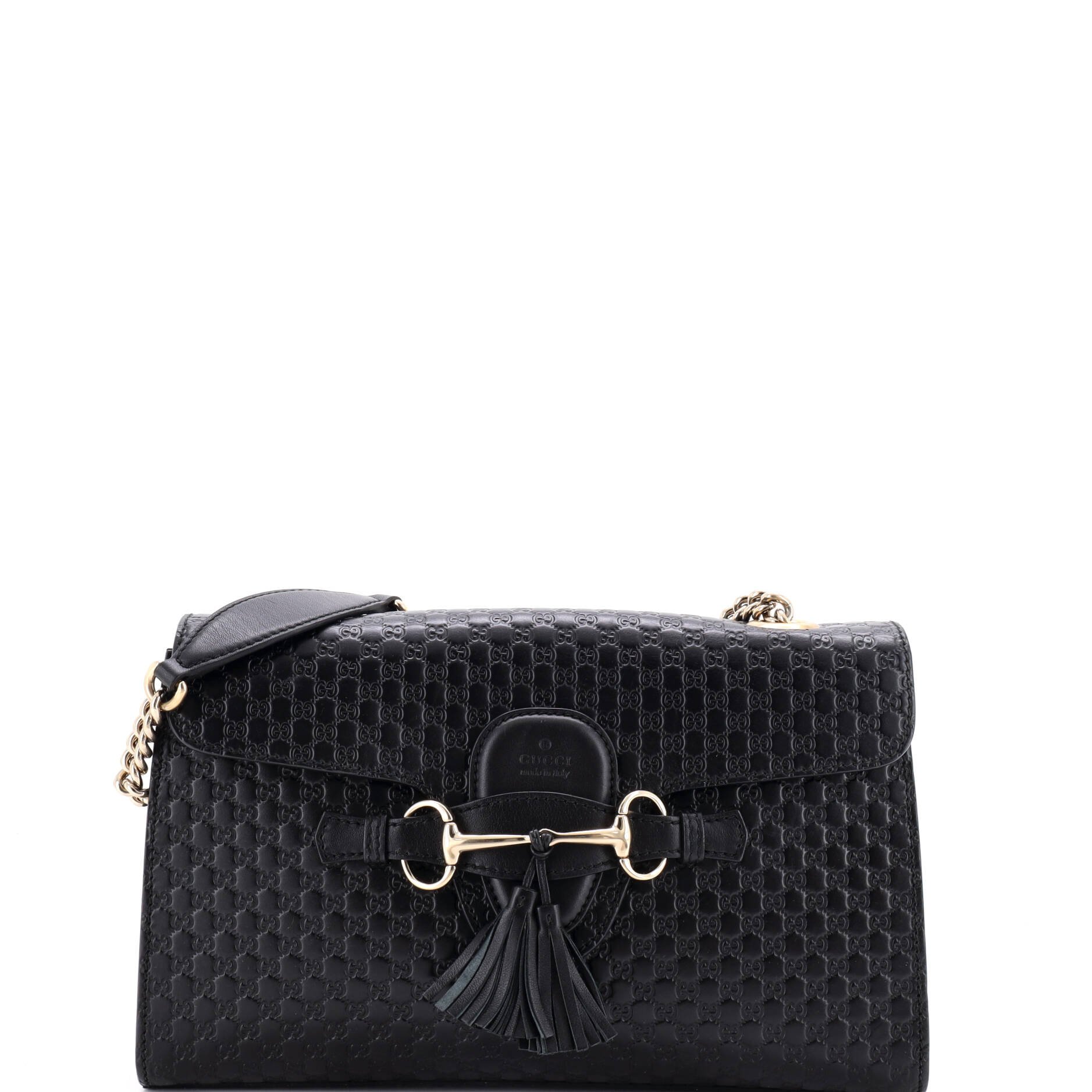 Gucci Emily Chain Flap Bag Microguccissima Leather Medium
