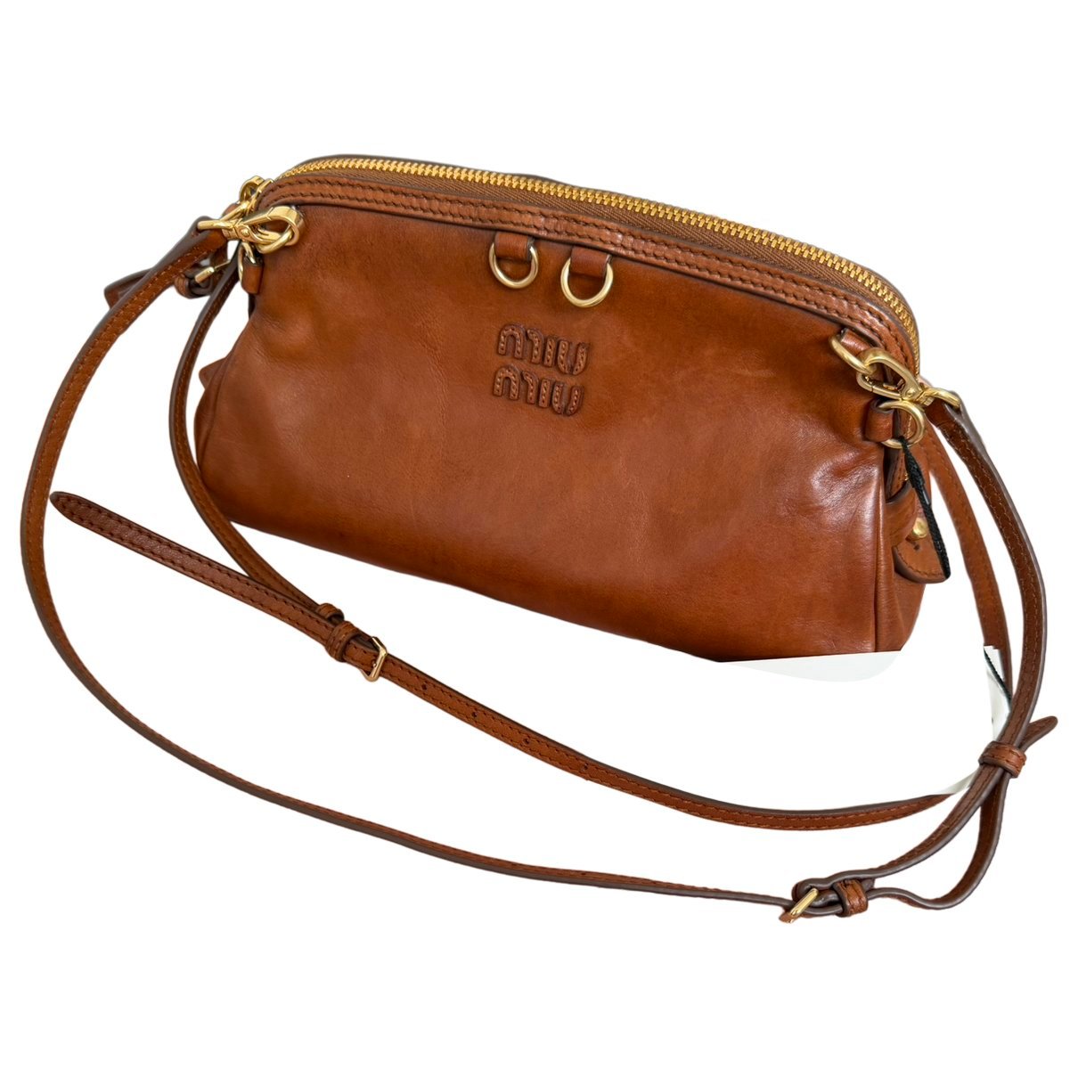 Leather clutch bag