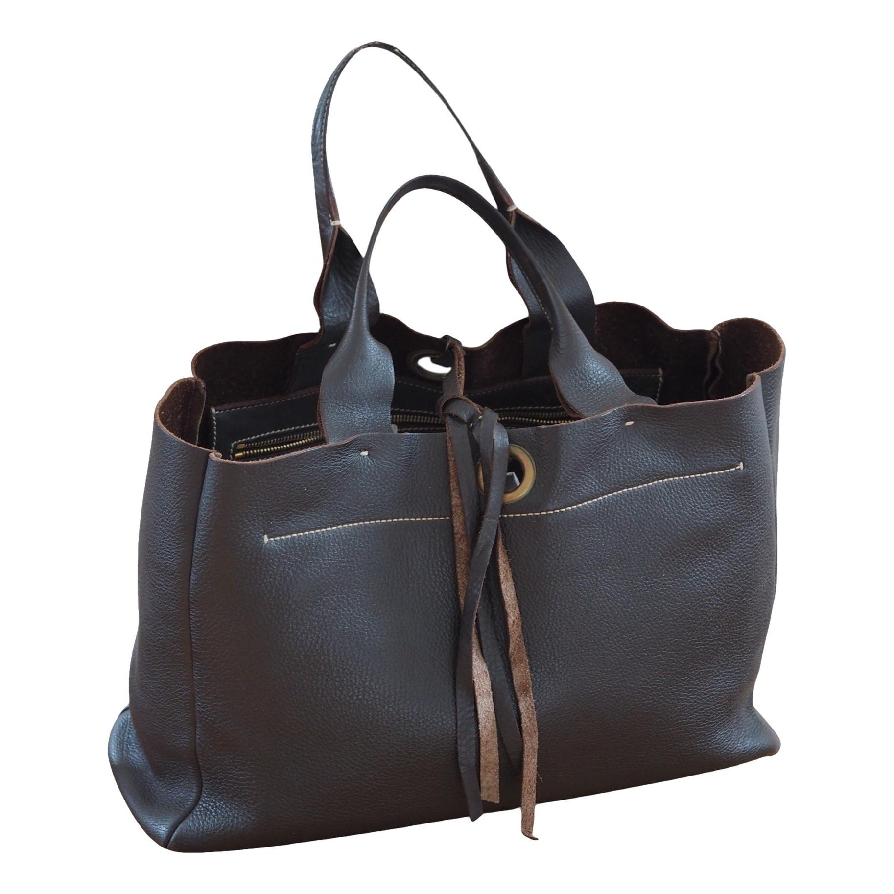 Leather tote