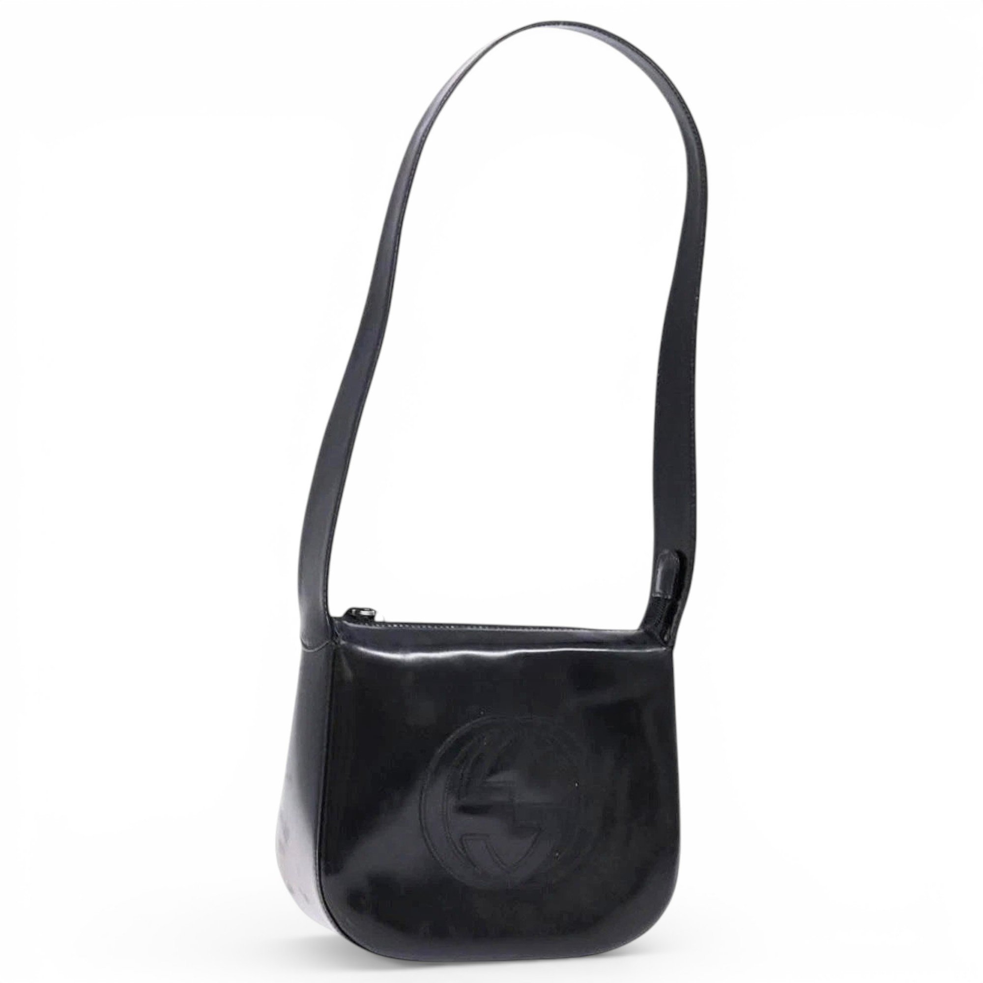 Patent leather handbag