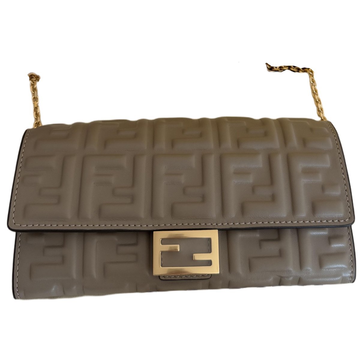 Wallet On Chain leather crossbody bag