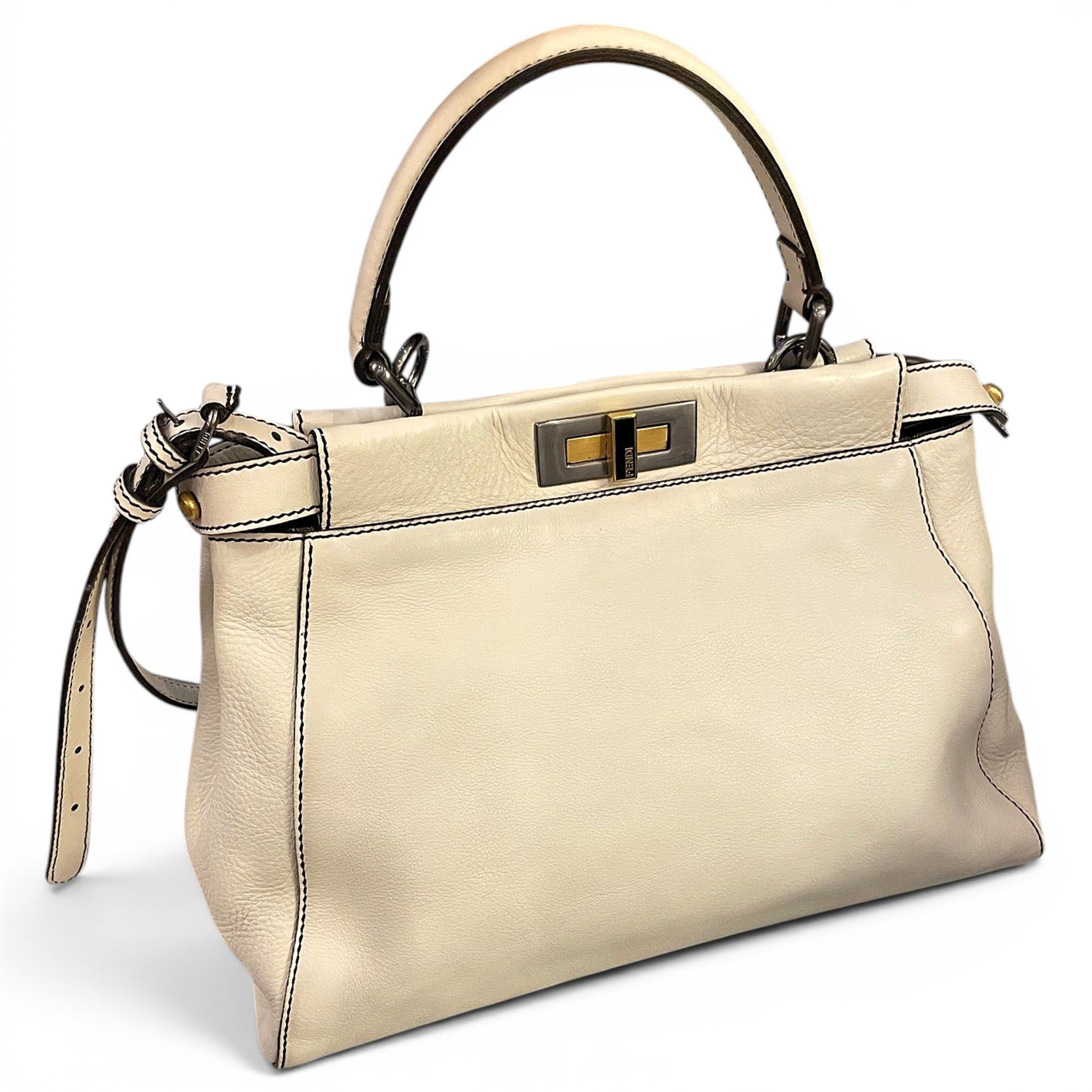 Peekaboo leather handbag