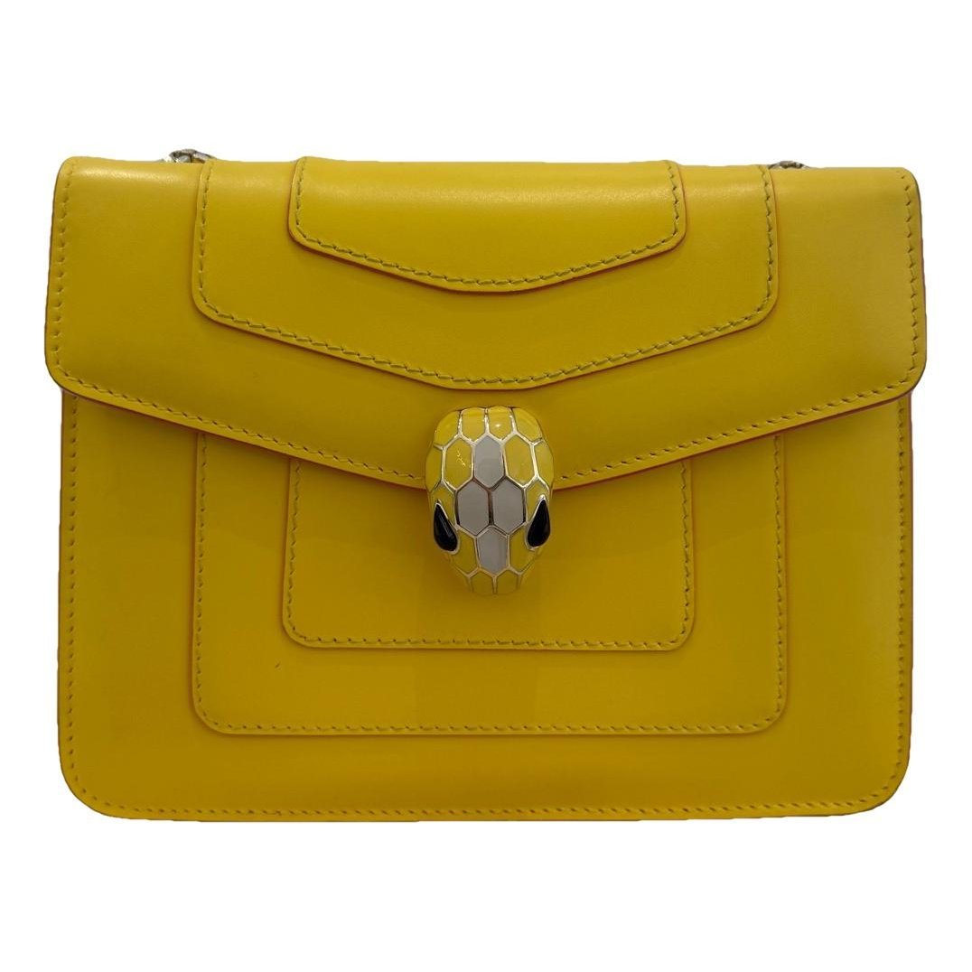 Serpenti leather handbag
