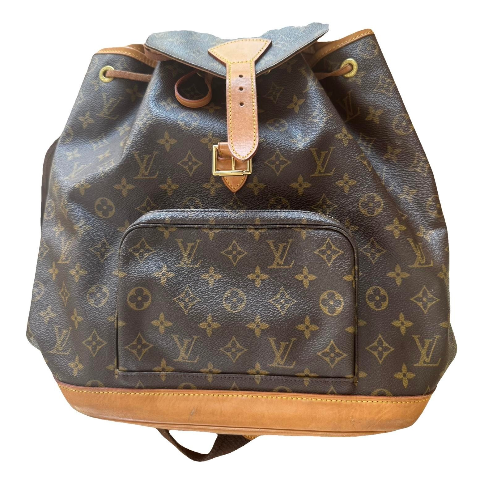 Montsouris Vintage leather backpack