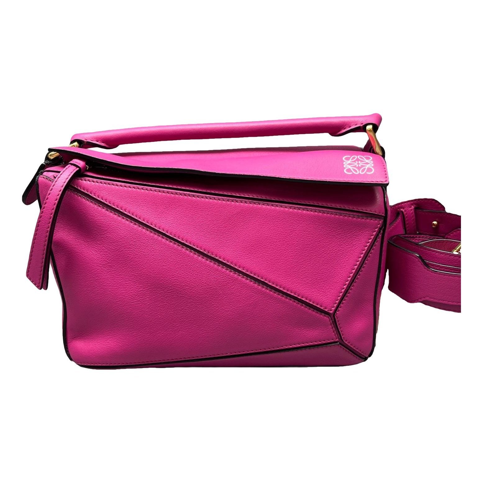 Puzzle leather handbag