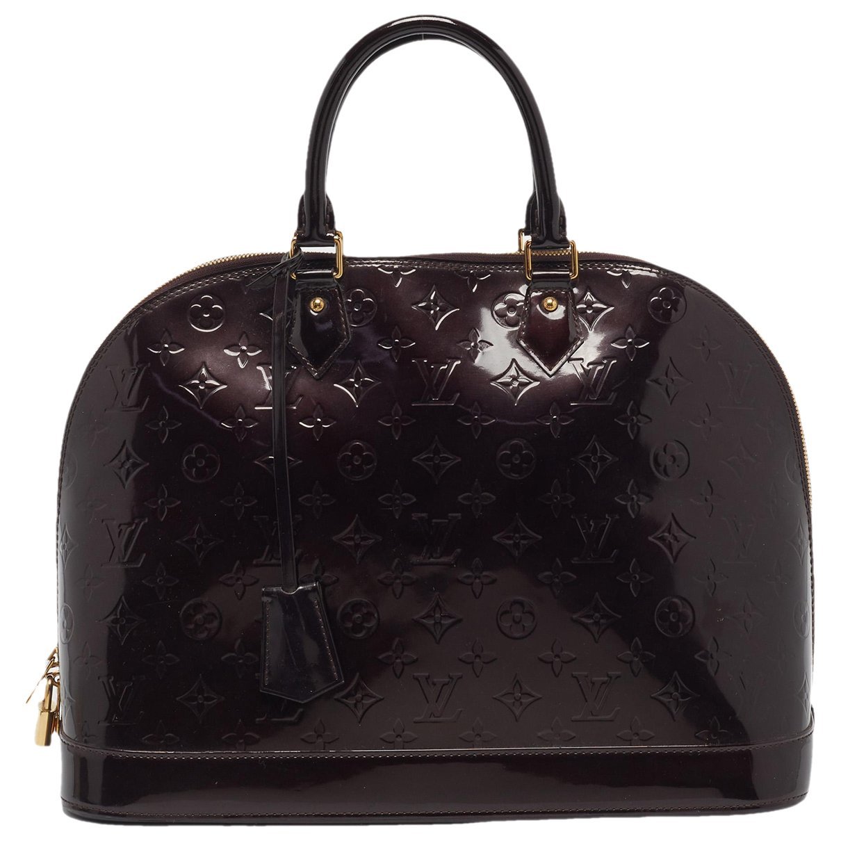 Patent leather satchel