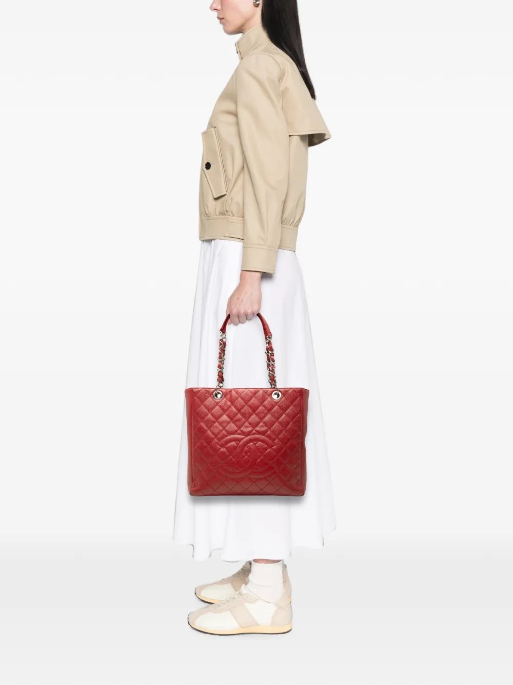 2012-2013 Caviar Vertical Grand Shopping tote bag
