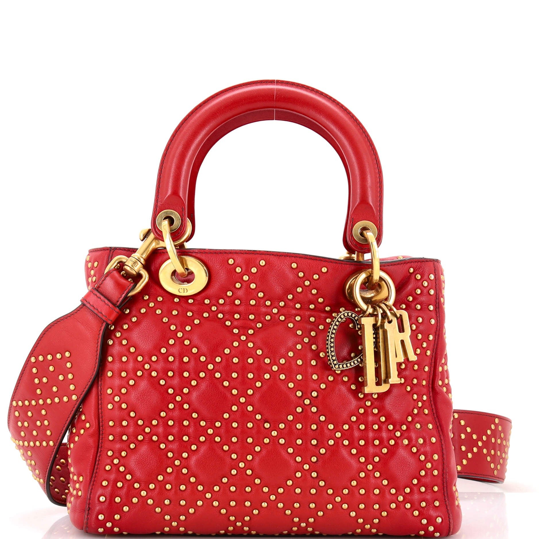 Dior Supple Lady Dior Bag Cannage Studded Lambskin Medium